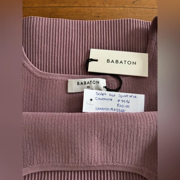 Babaton Sculpt Knit mini dress, size XS, mauve - Picture 2 of 2